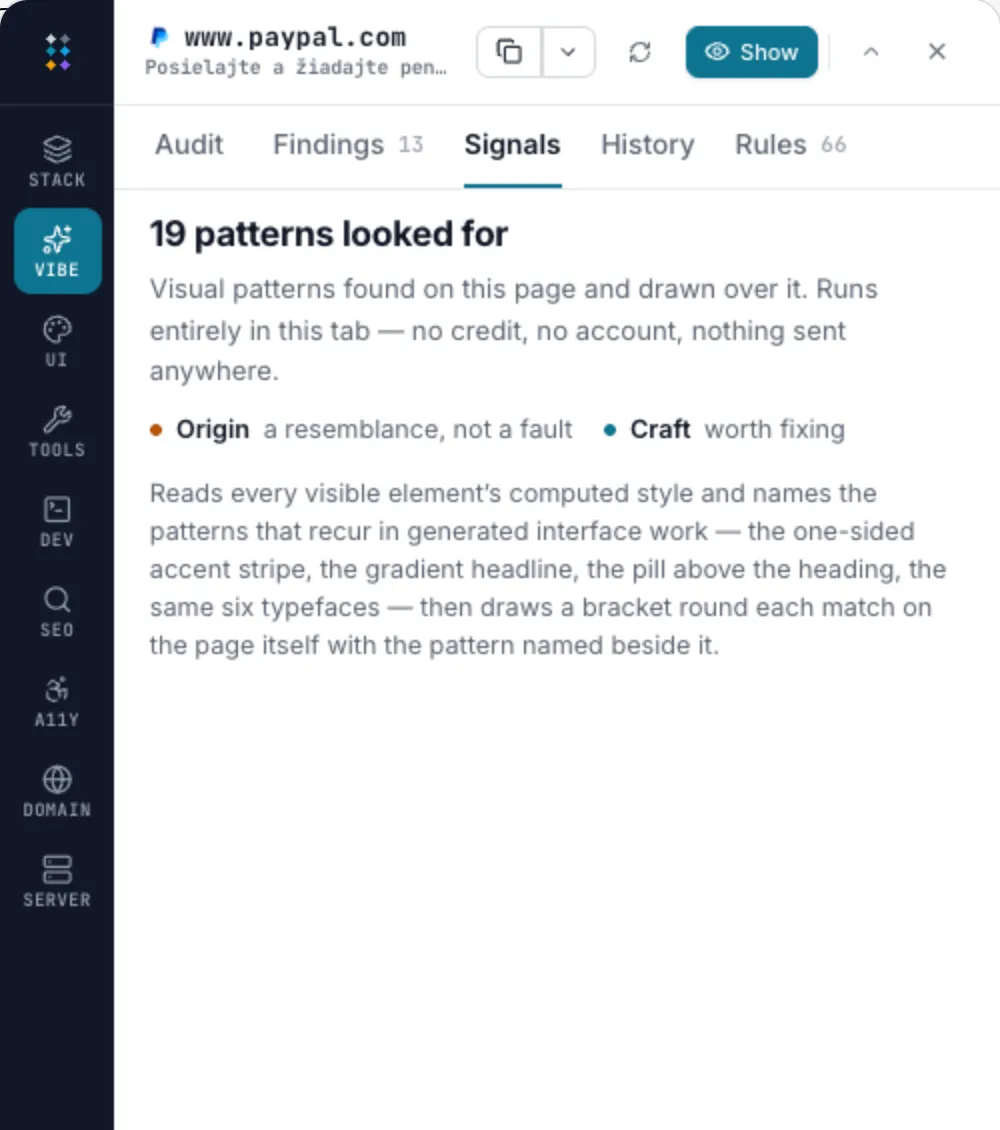The Vibe tab of the LoupeKit panel
